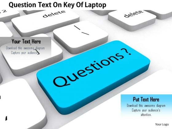 Stock Photo Question Text On Key Of Laptop PowerPoint Slide