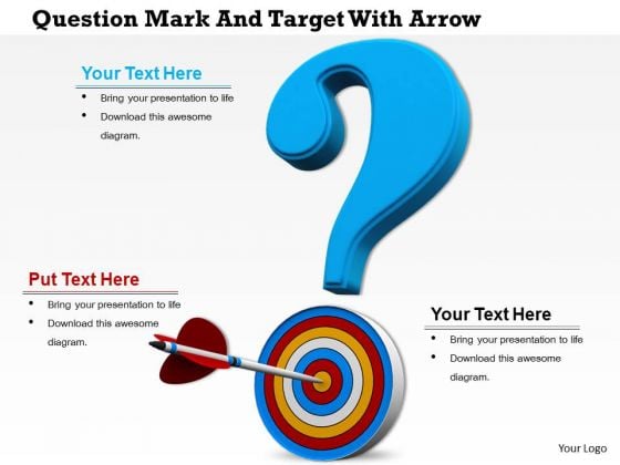 Stock Photo Questionmark With Arrow On Target PowerPoint Slide Stock Photo Questionmark With Arrow On Target PowerPoint Slide