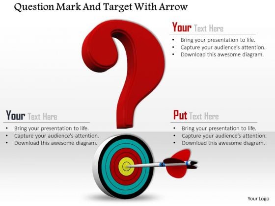 Stock Photo Questionmark With Target And Arrow PowerPoint Slide Stock Photo Questionmark With Target And Arrow PowerPoint Slide