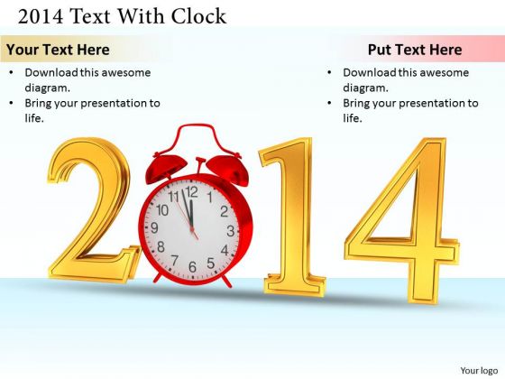 Stock Photo Red Alarm Clock With Golden Text Of 2014 PowerPoint Slide Stock Photo Red Alarm Clock With Golden Text Of 2014 PowerPoint Slide