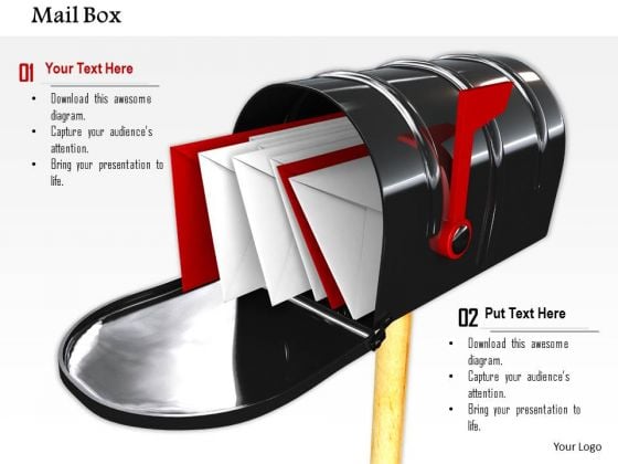 Stock Photo Red And White Envelopes In Mail Box PowerPoint Slide Stock Photo Red And White Envelopes In Mail Box PowerPoint Slide
