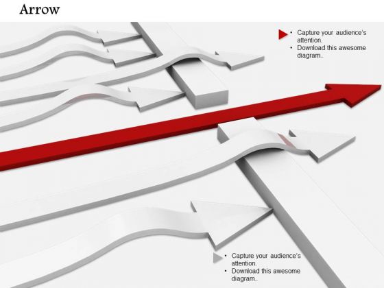 Stock Photo Red Arrow Leading White Arrows PowerPoint Slide Stock Photo Red Arrow Leading White Arrows PowerPoint Slide
