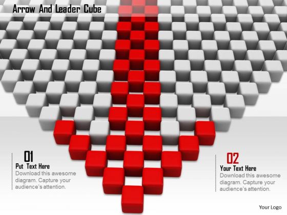 Stock Photo Red Arrow Made Of Cubes PowerPoint Slide Stock Photo Red Arrow Made Of Cubes PowerPoint Slide