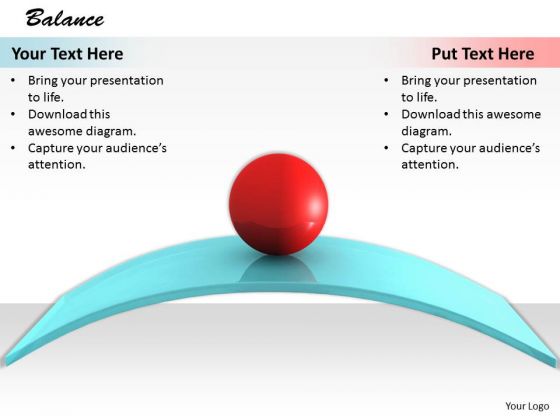 Stock Photo Red Ball On Slope Shows Balance PowerPoint Slide