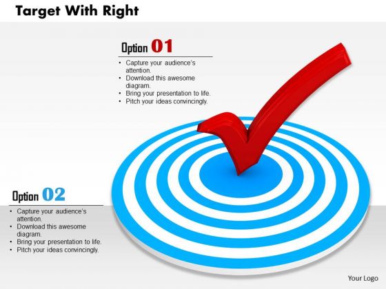 Stock Photo Red Check Symbol On Target PowerPoint Slide Stock Photo Red Check Symbol On Target PowerPoint Slide