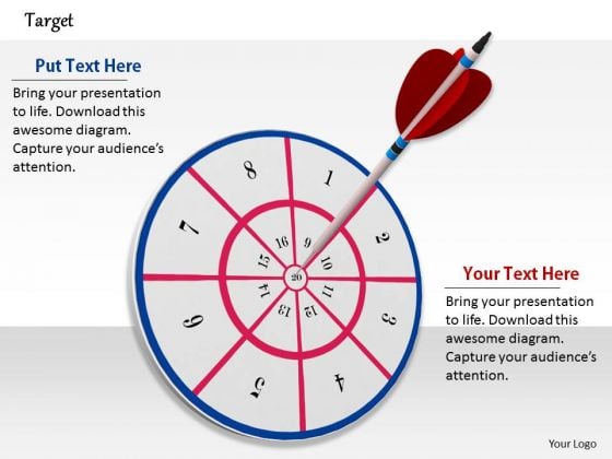 Stock Photo Red Dart Hitting On Center Target Pwerpoint Slide Stock Photo Red Dart Hitting On Center Target Pwerpoint Slide