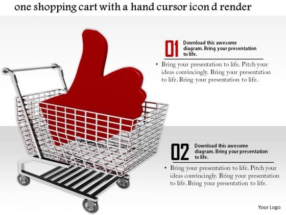 Stock Photo Red Hand Like Symbol In Shopping Cart PowerPoint Slide Stock Photo Red Hand Like Symbol In Shopping Cart PowerPoint Slide