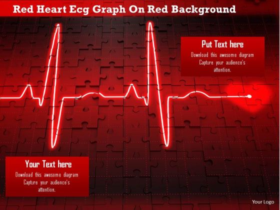 Stock Photo Red Heart Ecg Graph On Red Background Image Graphics For PowerPoint Slide Stock Photo Red Heart Ecg Graph On Red Background Image Graphics For PowerPoint Slide