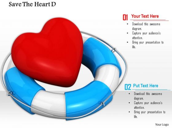 Stock Photo Red Heart Symbol In Lifesaving Belt PowerPoint Slide Stock Photo Red Heart Symbol In Lifesaving Belt PowerPoint Slide