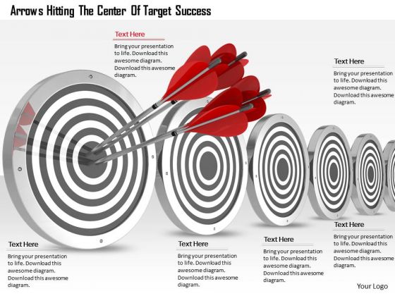Stock Photo Red Target Dart For Target Achievement PowerPoint Slide