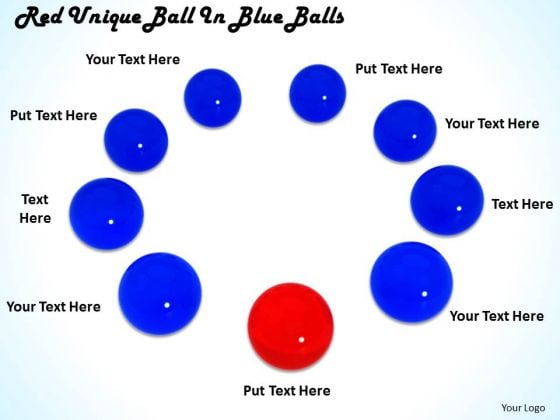 Stock Photo Red Unique Ball In Blue Balls Ppt Template Stock Photo Red Unique Ball In Blue Balls Ppt Template