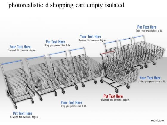 Stock Photo Row Of Shopping Cart With One Standing Ahead PowerPoint Slide Stock Photo Row Of Shopping Cart With One Standing Ahead PowerPoint Slide