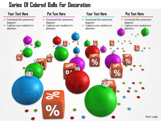 Stock Photo Series Of Colored Balls For Decoration PowerPoint Slide