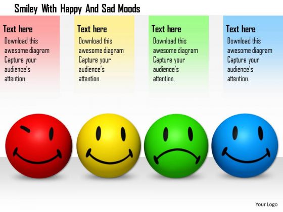 Stock Photo Smiley With Happy And Sad Moods PowerPoint Slide
