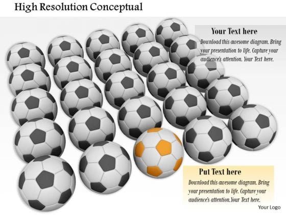 Stock Photo Soccer Balls Game Strategy Concept PowerPoint Slide