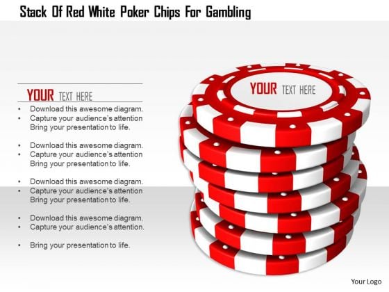 Stock Photo Stack Of Red White Poker Chips For Gambling PowerPoint Slide Stock Photo Stack Of Red White Poker Chips For Gambling PowerPoint Slide