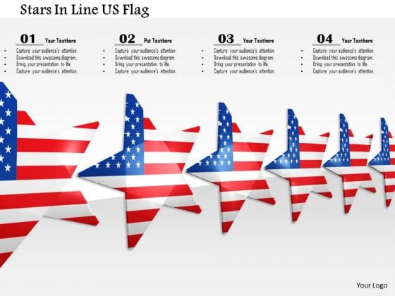 Stock Photo Stars In Line Us Flag PowerPoint Slide Stock Photo Stars In Line Us Flag PowerPoint Slide
