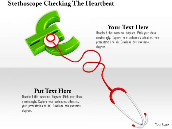 Stock Photo Stethoscope On Green Euro Symbol PowerPoint Slide Stock Photo Stethoscope On Green Euro Symbol PowerPoint Slide