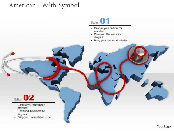 Stock Photo Stethoscope On Map Of Usa PowerPoint Slide Stock Photo Stethoscope On Map Of Usa PowerPoint Slide