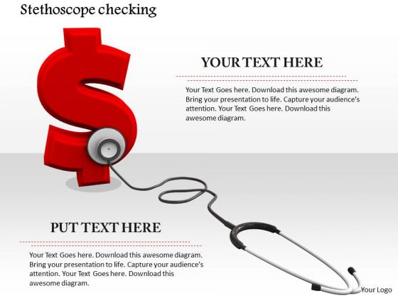Stock Photo Stethoscope On Red Dollar Symbol PowerPoint Slide Stock Photo Stethoscope On Red Dollar Symbol PowerPoint Slide