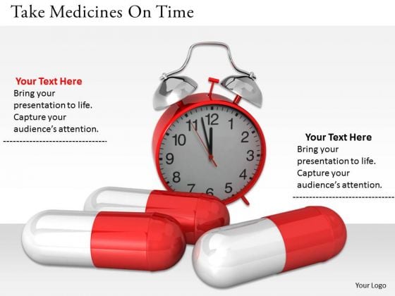 Stock Photo Take Medicines On Time Ppt Template
