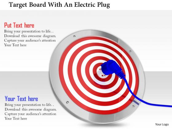 Stock Photo Target Board With An Electric Plug PowerPoint Slide Stock Photo Target Board With An Electric Plug PowerPoint Slide