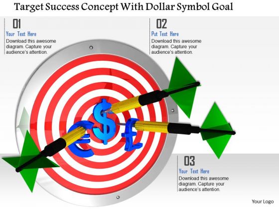 Stock Photo Target Success Concept With Dollar Symbol Goal PowerPoint Slide Stock Photo Target Success Concept With Dollar Symbol Goal PowerPoint Slide