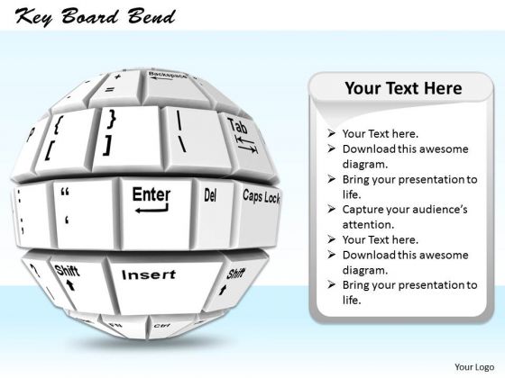Stock Photo The Bent Computer Keyboard PowerPoint Slide Stock Photo The Bent Computer Keyboard PowerPoint Slide