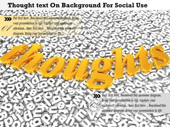 Stock Photo Thought Text On Background For Social Use PowerPoint Slide Stock Photo Thought Text On Background For Social Use PowerPoint Slide