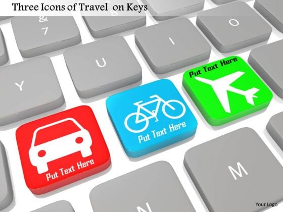 Stock Photo Three Icons Of Travel On Keys Pwerpoint Slide Stock Photo Three Icons Of Travel On Keys Pwerpoint Slide