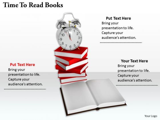 Stock Photo Time To Read Books PowerPoint Template Stock Photo Time To Read Books PowerPoint Template