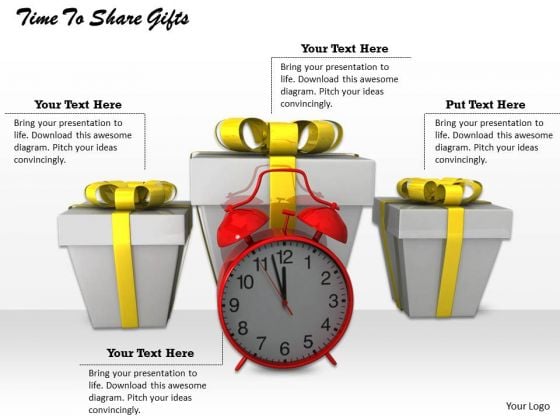 Stock Photo Time To Share Gifts Ppt Template Stock Photo Time To Share Gifts Ppt Template