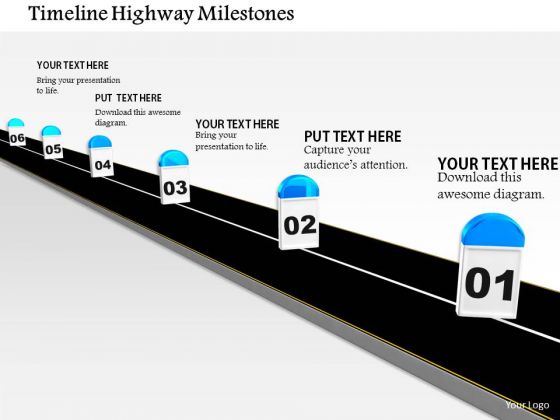Stock Photo Timeline Highway Milestones PowerPoint Slide Stock Photo Timeline Highway Milestones PowerPoint Slide