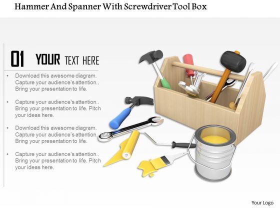 Stock Photo Tool Box With Paint Bucket PowerPoint Slide Stock Photo Tool Box With Paint Bucket PowerPoint Slide