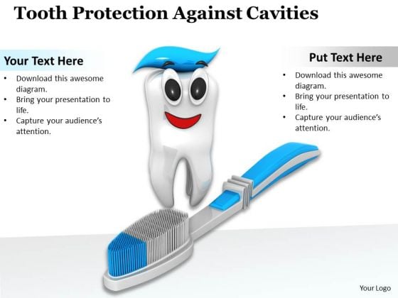 Stock Photo Tooth Protection Against Cavities PowerPoint Template
