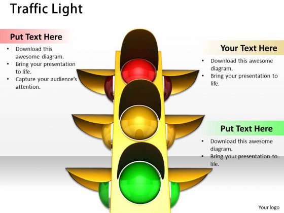 Stock Photo Traffic Lights For Road Traffic Pwerpoint Slide