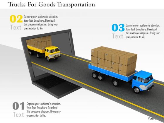 Stock Photo Trucks For Goods Transportation PowerPoint Slide Stock Photo Trucks For Goods Transportation PowerPoint Slide