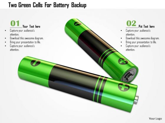 Stock Photo Two Green Cells For Battery Backup PowerPoint Slide Stock Photo Two Green Cells For Battery Backup PowerPoint Slide