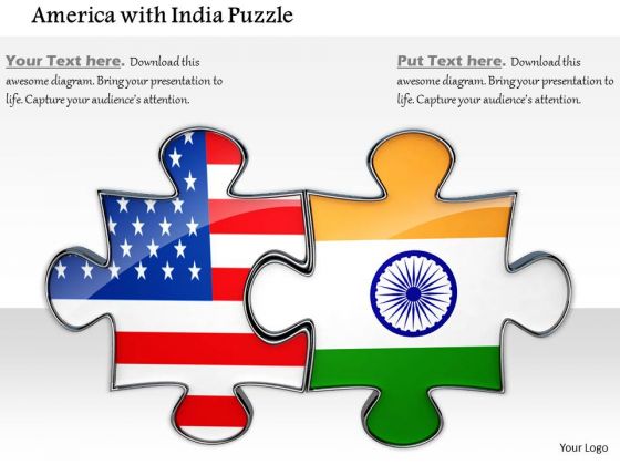Stock Photo Us And India Flag Design Puzzle PowerPoint Slide Stock Photo Us And India Flag Design Puzzle PowerPoint Slide