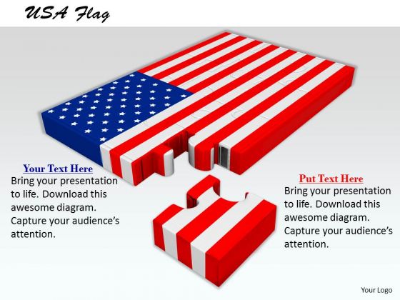 Stock Photo Usa Flag With Missing Puzzle Piece PowerPoint Slide Stock Photo Usa Flag With Missing Puzzle Piece PowerPoint Slide