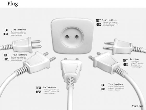 Stock Photo Various White Plugs And One Socket PowerPoint Slide Stock Photo Various White Plugs And One Socket PowerPoint Slide