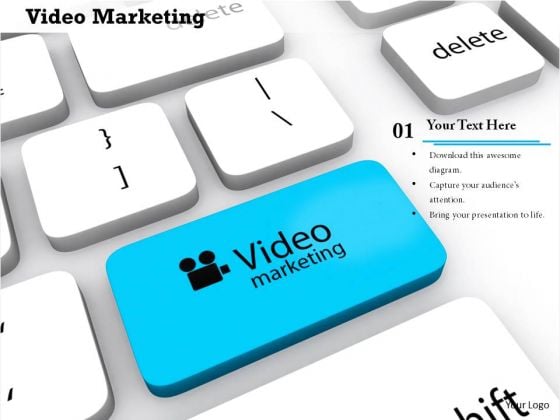 Stock Photo Video Marketing Text And Icon On Key PowerPoint Slide Stock Photo Video Marketing Text And Icon On Key PowerPoint Slide