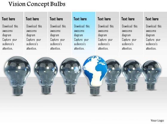 Stock Photo Vision Concept Bulbs PowerPoint Slide Stock Photo Vision Concept Bulbs PowerPoint Slide