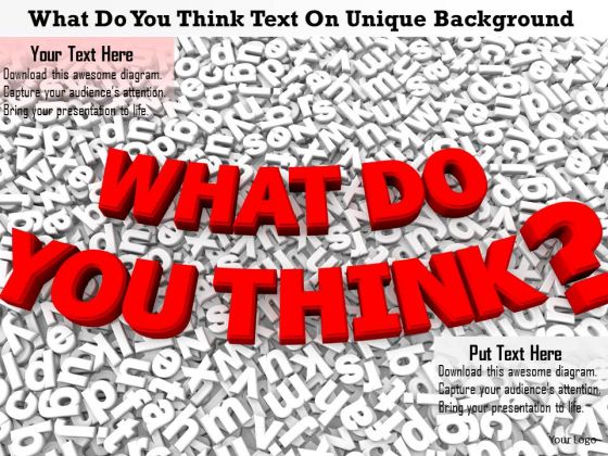 Stock Photo What Do You Think Text On Unique Background PowerPoint Slide Stock Photo What Do You Think Text On Unique Background PowerPoint Slide