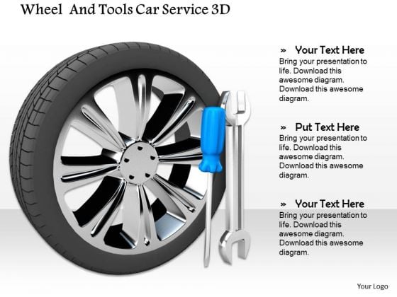 Stock Photo Wheels With Service Tools PowerPoint Slide Stock Photo Wheels With Service Tools PowerPoint Slide