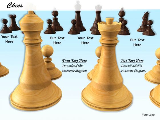 Stock Photo White And Black Chess Teams PowerPoint Slide Stock Photo White And Black Chess Teams PowerPoint Slide