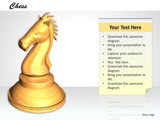 Stock Photo White Chess Horse For Game PowerPoint Slide Stock Photo White Chess Horse For Game PowerPoint Slide