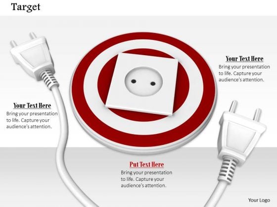 Stock Photo White Plugs Around Target Socket Pwerpoint Slide Stock Photo White Plugs Around Target Socket Pwerpoint Slide
