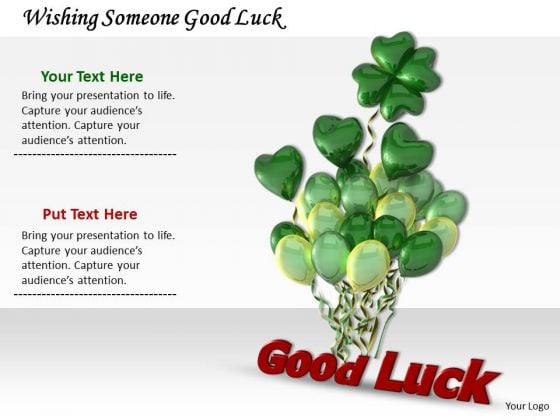 Stock Photo Wishing Someone Good Luck PowerPoint Template Stock Photo Wishing Someone Good Luck PowerPoint Template