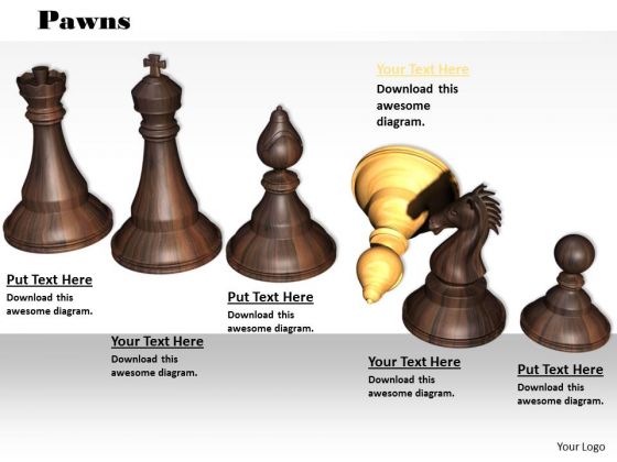 Stock Photo Wooden Chess Pawns PowerPoint Slide Stock Photo Wooden Chess Pawns PowerPoint Slide